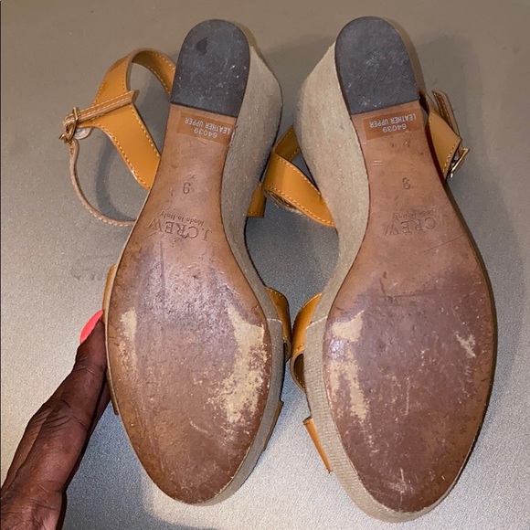 J crew leather nude wedges in good condition - Picture 7 of 7